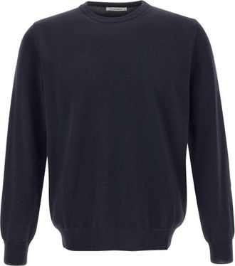 KANGRA Classic Fit Wool Blue Sweater