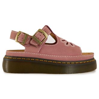 Dr. Martens Womens Dr Dunnet Flower Sandals - Pink Suede - Size UK 5