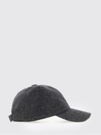 Borsalino Cappello da baseball in cashmere con cinturino regolabile