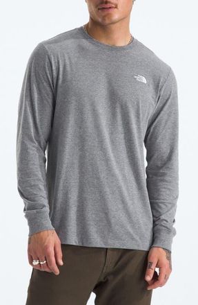 The North Face Evolutions Long Sleeve T-Shirt in Tnf Mid Grey Heather at Nordstrom, Size X-Large