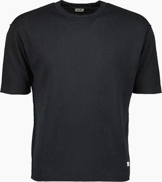 C.P. Company Mens Sea Island Knitted T-Shirt - Navy - Size: 40