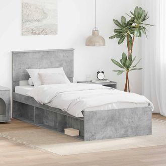 Berkfield Home Bed Frame Concerte Grey 100 x 200 cm Engineered wood