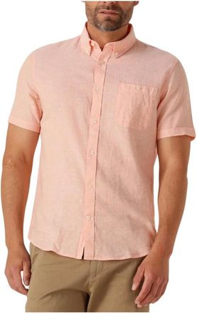 Matinique Overhemden, Heren, Roze, XL, Koraal Matroshemd Korte Mouw