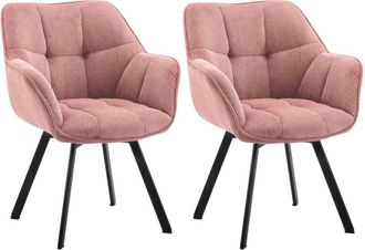 Clp Juego De 2 Sillas De Comedor Jordi Cord Rosa