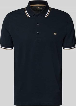 Christian Berg Regular Fit Poloshirt mit Kontraststreifen in Marine, Gr&ouml;&szlig;e 3XL