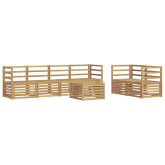 vidaXL Conjunto De Sof&aacute;s De Exterior 7 Pcs Blanco Vidaxl