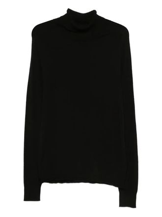 120% Lino roll-neck sweater - Black