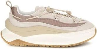 Moon Boot Moon 247 Luxe Leren Sneakers - Dames - Sneakers - Beige - 40 EU - Leer - Schoenen