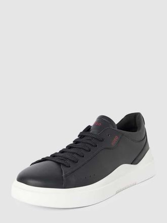 HUGO BOSS Sneaker aus Leder mit Label-Details Modell Blake in Black, Größe 43