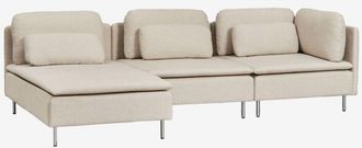 Sklum Sof&aacute; Modular Chaise Longue Izquierdo De 3 Piezas Con M&oacute;dulo Esquinero Oriol Sklum