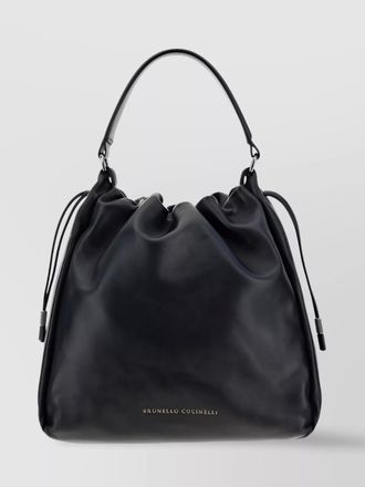 Brunello Cucinelli leather shoulder bag adjustable handle