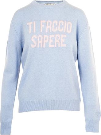 MC2 Saint Barth Trui met ronde hals - Dames - Ronde hals truien - Blauw - S - Truien & Vesten