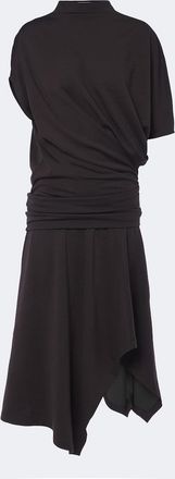 Christophe Lemaire Gathered wool-blend dress
