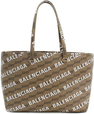 Balenciaga Brown Pvc Tote Bag (Pre-Owned)