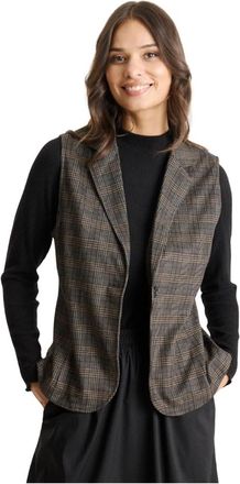 In Front Nete Vest - Dames - Bodywarmers - Bruin - S - Jassen