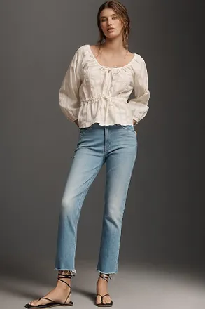 Mother Dazzler Mid-Rise Straight Leg Jeans