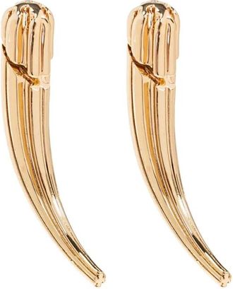 Tory Burch ribbed claw earrings - Gold