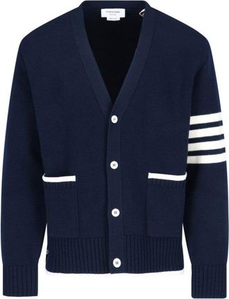 Thom Browne 4-Bar Wool Cardigan - Navy