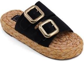 Shushop Billie Jute Slide Sandal in Black at Nordstrom Rack, Size 7.5