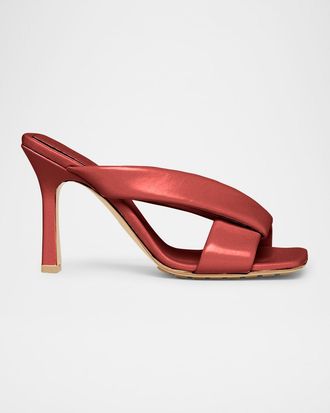 Bottega Veneta Criss Cross Padded Leather Slide Sandals