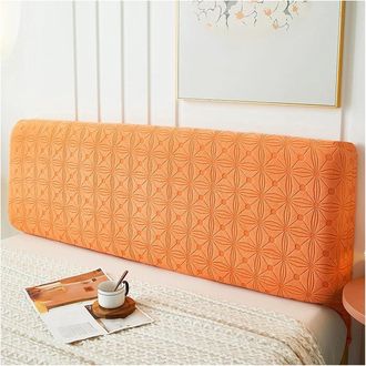 OEM Funda El&aacute;stica Para Cabecero, Funda De Jacquard Para Cabecero, Funda Protectora Antipolvo, Para Decoraci&oacute;n De Dormitorio (naranja, Queen/55-63 Pulgada