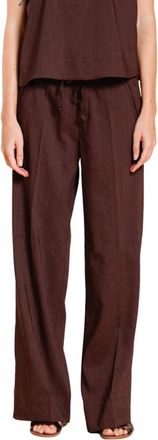 Mason's Elax Chino Jogger Pants - Dames - Wijde Broeken - Bruin - S - Linnen - Broeken