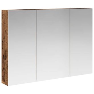 vidaXL Armario Con Espejo De Ba&ntilde;o Madera Vieja 100 X 14,5 X 70 Cm Vidaxl
