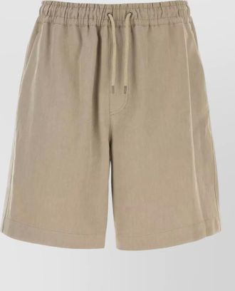 Giorgio Armani linen bermuda shorts single back pocket