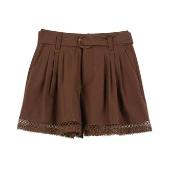 Twinset Short Shorts, female, Brown, Size: S Shorts