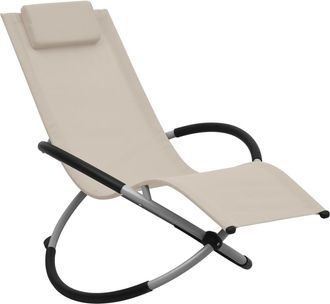 vidaXL Vidaxl - Tumbona Para Ni&ntilde;os Acero Color Crema