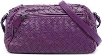 Bottega Veneta Borsa a tracolla in nappa intrecciata Pre-owned - - Pre-owned - Donna - Viola - ONE SIZE