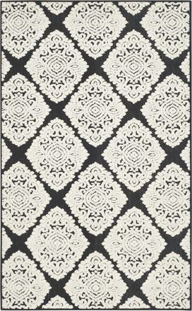 Safavieh Alfombra tradicional de polipropileno gris/beige, 122 x 183 cm