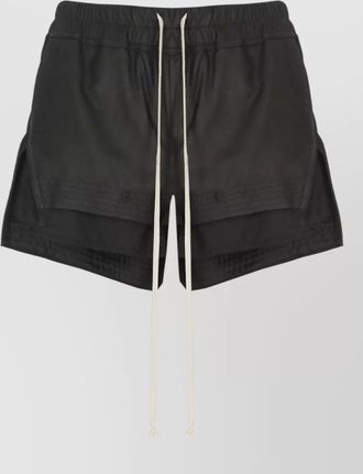 Rick Owens leather short shorts