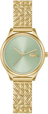 Lacoste Mini Crocodelle Mesh Strap Watch, 28mm in Gold at Nordstrom