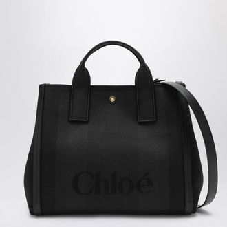 Chloé Carry Tote Bag In Black Canvas