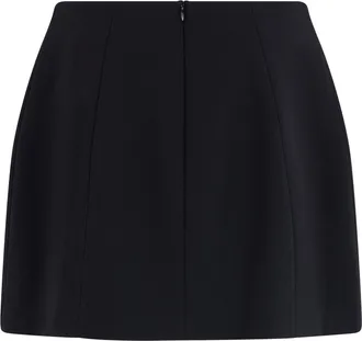 Blumarine Womens Short Skirt With Decorative Buttons Black Polyester