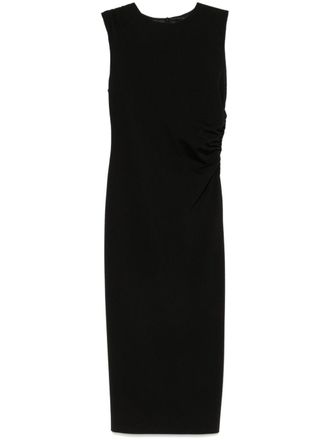 Blanca Vita Abito lungo con ruches - Nero