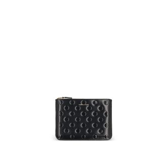 Comme Des Gar&ccedil;ons Polka Dots Embossed Pouch - female - Comme des Gar&ccedil;ons - Wallets & Cardholders - Black - ONE SIZE - Accessories