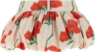 Kenzo Floral Taffeta Skirt - Cream
