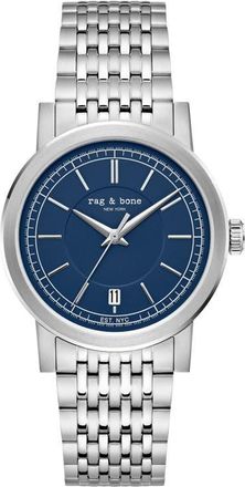 Rag & Bone Reign Bracelet Watch, 39mm in Silver-Tone/blue at Nordstrom