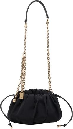 Chlo&eacute; Tassen, Dames, Zwart, ONE Size, Leer, Pliss&eacute; Schoudertas met Ketting