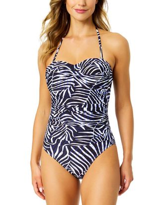 Anne Cole Twist Front Strapless One-Piece