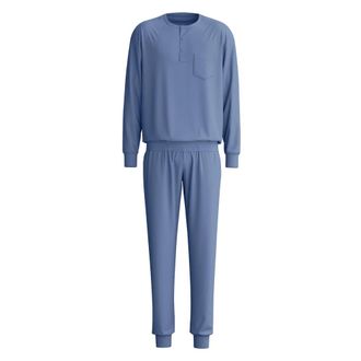 CALIDA Pigiama con polsini Relax Choice 1 - - Nightwear & Lounge - Uomo - Blu - S