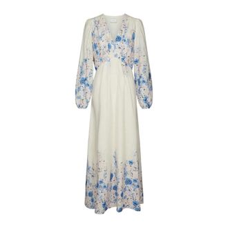 Neo Noir Silfi Flower Print Dress - Dames - Maxi kleedjes - Veelkleurig - L - Polyester - Kleedjes