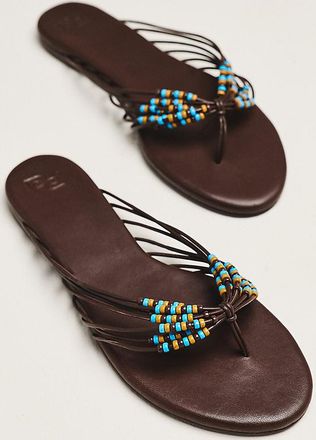 Reformation Jessica Beaded Thong Sandals