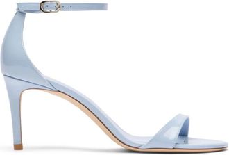 Stuart Weitzman Nudist II 75 Sandal - Dames - Sandalen met hakken - Blauw - 39 EU - Schoenen
