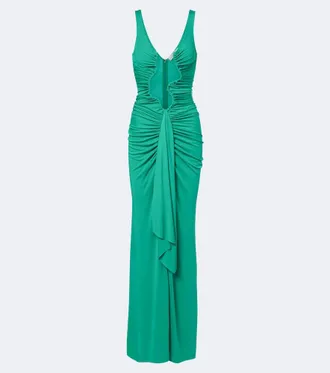 CHRISTOPHER ESBER Salacia ruched jersey maxi dress