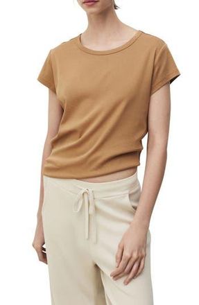 Mango Crewneck Cotton T-Shirt in Mustard at Nordstrom Rack, Size Medium