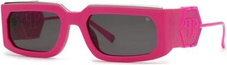 Philipp Plein Authentieke Bril met Topkwaliteit - unisex - Zonnebrillen - Roze - 58 MM - Accessoires
