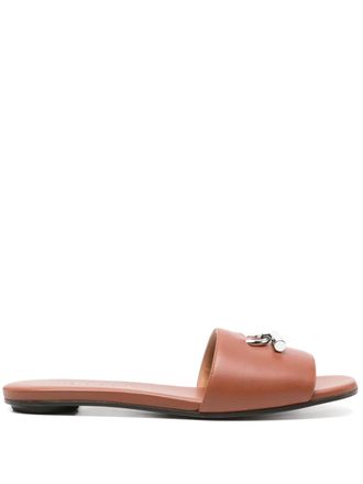 Alexander McQueen T-bar slides - Brown